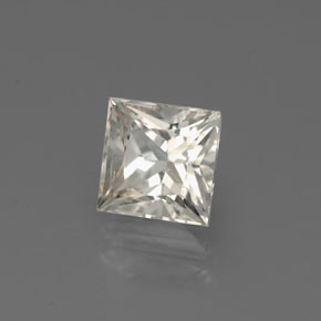 Safira branco natural 1,49ct, quadrado, VVS-VS