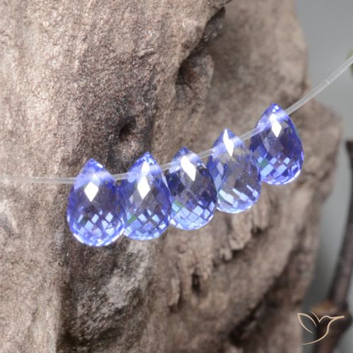 2.29ctw Natural Intense Blue  Safira, Briolette, VVS-VS