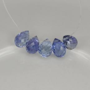 Pedras preciosas de safira azul natural de  ct, briolete, VVS-VS