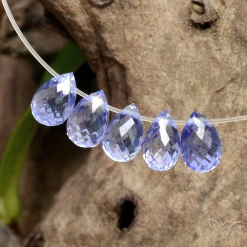 Pedras preciosas de Safira azul intenso natural de 2.03 ct, Briolette, VVS-VS