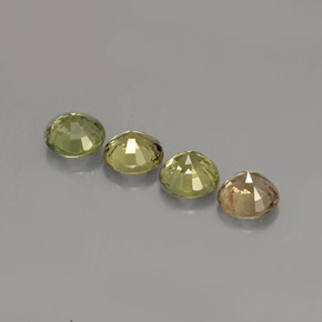 Pedras preciosas de safira verde natural de  ct, corte redondo, VVS-VS