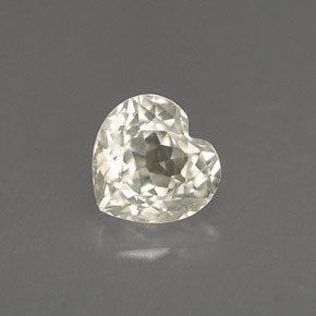 Safira amarelo natural 1,15ct, formato de coração, VVS-VS