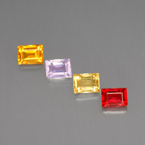 Pedras preciosas de safira multicolorido natural de  ct, baguete, VVS-VS