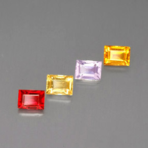 Pedras preciosas de safira multicolorido natural de  ct, baguete, VVS-VS