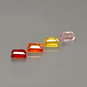 Pedras preciosas de safira multicolorido natural de  ct, baguete, VVS-VS