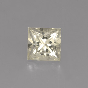 Safira amarelo natural 0,96ct, quadrado, VVS-VS
