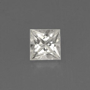 Safira amarelo natural 0,75ct, quadrado, VVS-VS