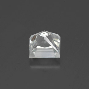 Safira branco natural 1,36ct, quadrado, VS
