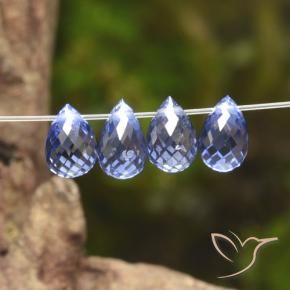 Pedras preciosas de Safira Azul profundo natural de 1.97 ct, Briolette, VVS-VS