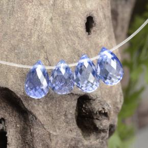 Pedras preciosas de safira azul natural de 2,23 ct, briolete, VVS-VS