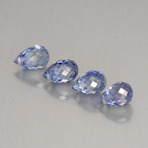 Pedras preciosas de safira azul natural de  ct, briolete, VS