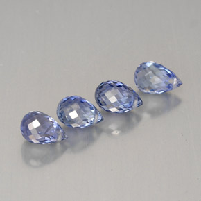 Pedras preciosas de safira azul natural de  ct, briolete, VS