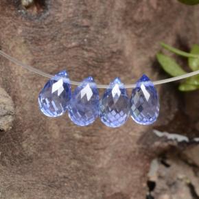 Pedras preciosas de safira azul natural de 2,18 ct, briolete, VVS-VS