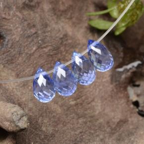 Pedras preciosas de safira azul natural de 2,18 ct, briolete, VVS-VS