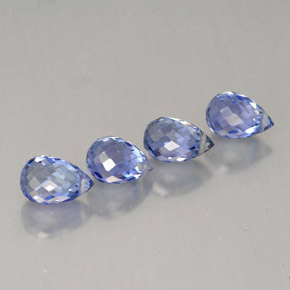 Pedras preciosas de safira azul natural de  ct, briolete, VVS-VS