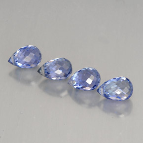 Pedras preciosas de safira azul natural de  ct, briolete, VVS-VS