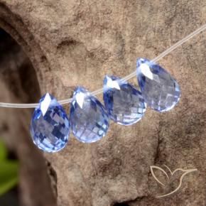Pedras preciosas de Safira Violeta Azul natural de 2.33 ct, Briolette, VS