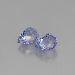 Pedras preciosas de safira azul natural de  ct, briolete, VS
