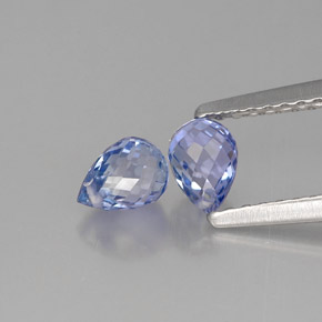 Pedras preciosas de safira azul natural de  ct, briolete, VS