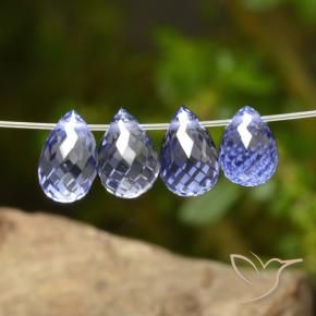 Pedras preciosas de Safira Azul profundo natural de 2.39 ct, Briolette, VVS-VS