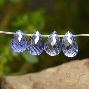 Pedras preciosas de Safira Azul profundo natural de 2.39 ct, Briolette, VVS-VS