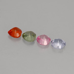 Pedras preciosas de safira multicolorido natural de  ct, formato de coração, VVS-VS