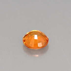 Safira laranja natural 0,54ct, corte redondo, VS
