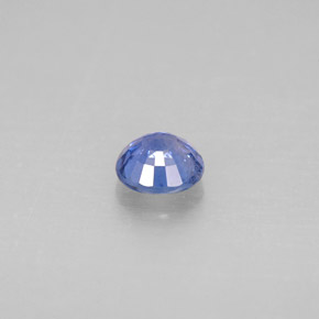 Safira azul natural 0,62ct, corte redondo, VS