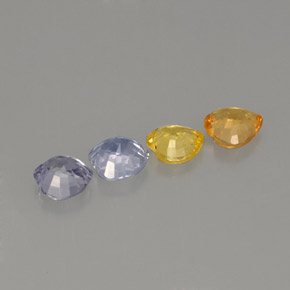 Pedras preciosas de safira multicolorido natural de  ct, formato de coração, VVS-VS