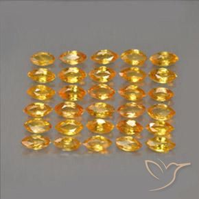 3.36ctw Natural Laranja Profundo-Ouro Safira, Marquesa, VVS-VS