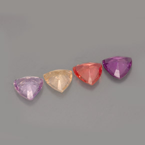 Pedras preciosas de safira multicolorido natural de  ct, trillion, VVS-VS