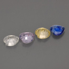 Pedras preciosas de safira multicolorido natural de  ct, formato de coração, VVS-VS
