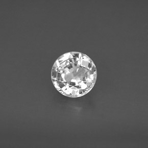 Safira branco natural 1,13ct, corte redondo, VS