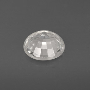 Safira branco natural 1,09ct, corte redondo, VS