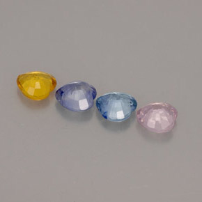 Pedras preciosas de safira multicolorido natural de  ct, formato de coração, VVS-VS