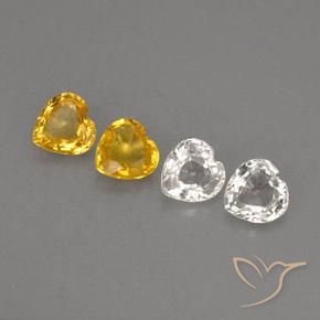 Pedras preciosas de safira multicolorido natural de 1,16 ct, formato de coração, VVS-VS