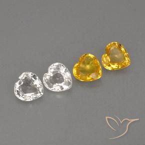 Pedras preciosas de safira multicolorido natural de 1,16 ct, formato de coração, VVS-VS