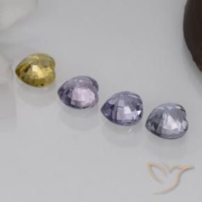 Pedras preciosas de safira multicolorido natural de 1,51 ct, formato de coração, VVS-VS