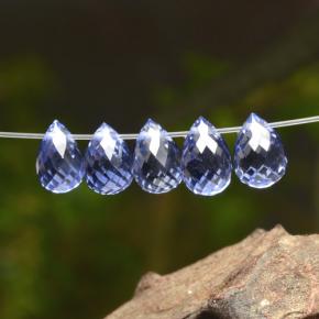 Pedras preciosas de safira azul natural de 2,93 ct, briolete, VVS-VS