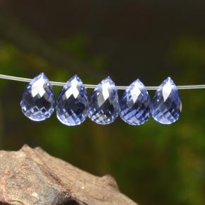 Pedras preciosas de safira azul natural de 2,93 ct, briolete, VVS-VS