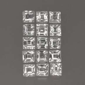 Pedras preciosas de safira branco natural de  ct, quadrado, VS