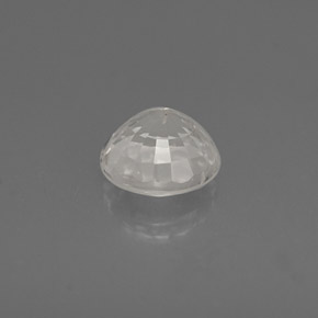 Safira branco natural 1,04ct, corte redondo, VS