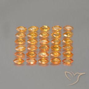 2.72ctw Natural Laranja brilhante Safira, Marquesa, VS