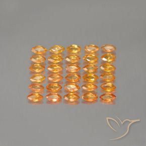 Pedras preciosas de Safira Laranja brilhante natural de 2.72 ct, Marquesa, VS