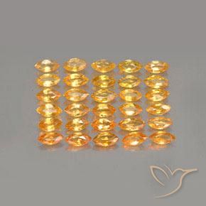 Pedras preciosas de Safira Laranja brilhante natural de 3.35 ct, Marquesa, VS
