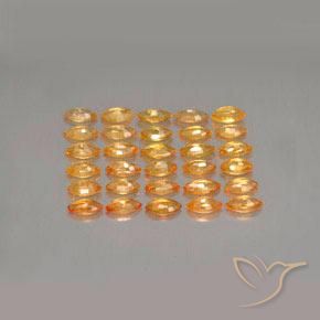 Pedras preciosas de Safira Laranja brilhante natural de 3.35 ct, Marquesa, VS