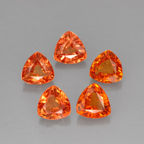 Pedras preciosas de safira laranja natural de  ct, trillion, VVS-VS