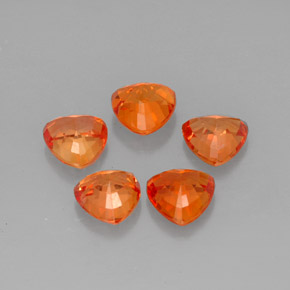 Pedras preciosas de safira laranja natural de  ct, trillion, VVS-VS