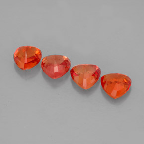 Pedras preciosas de safira laranja natural de  ct, trillion, VVS-VS