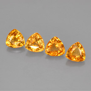 Pedras preciosas de safira laranja natural de  ct, trillion, VVS-VS